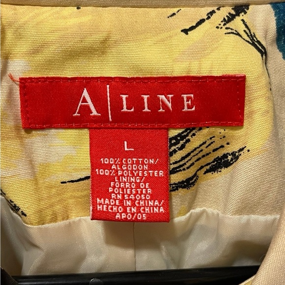 A Line Floral Trench Coat Size Large - Picture 2 of 6